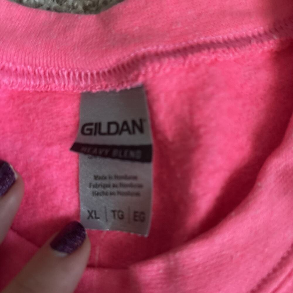 Women’s Hot Pink Cat Lady Sweatshirt Size XL View 3